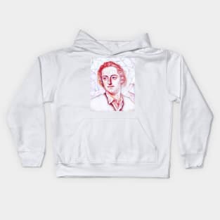 Thomas Gray Portrait | Thomas Gray Artwork | Line Art Kids Hoodie